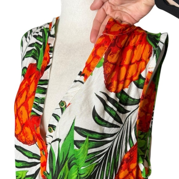 Tropical Pineapple Print Swim Coverup 3X NWT Beach Coverup - Picture 5 of 13